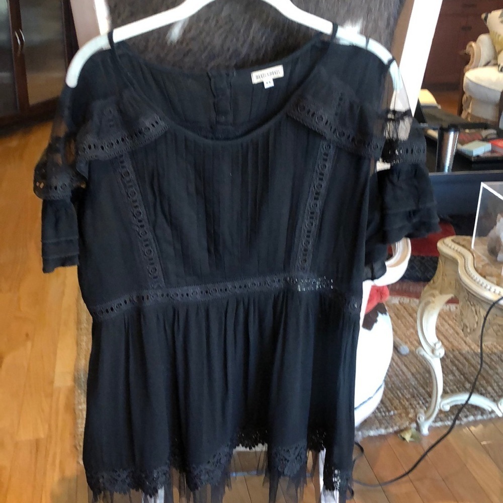 BAXIS & Baxis super sexy sheer cotton and lace top
